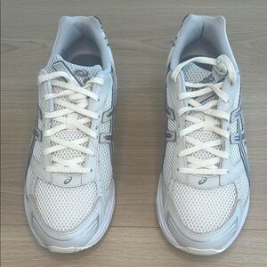 ASICS Cream and Gray Sneakers